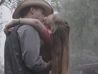 alfresco menyenangkan ke hutan dengan vagina basah kurus babe