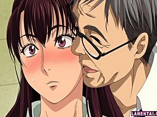 Big cưỡi brunette titted hentai