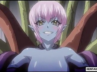 Hentai babe bị bắt và fucked