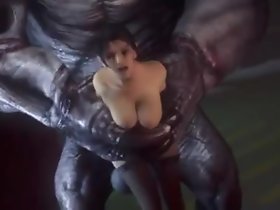 3 डी दानव Kunoichi कमबख्त