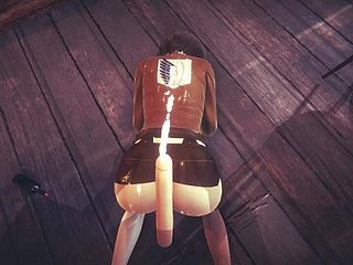 [对泰坦的攻击] POV您在酒吧找到了Mikasa（3D色情60 fps）