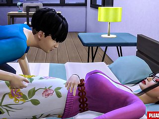 Stepson fode madrasta coreana que madrasta-mãe compartilha a mesma cama com seu enteado not much quarto de hotel