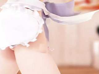 Tsuina-Chan Dancing Only In Erotic Apron (3D HENTAI)