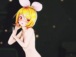 Rin Dancing + Puristic Undressing (3D HENTAI)