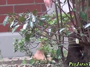 アジアの可愛い人は彼女自身をPEES