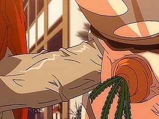 ARSCHFICKEN Creampie mit Karotte im Schlitz - Hentai Ahegao