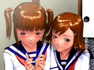 Hai nữ sinh phim hoạt hình 3D được đóng đinh