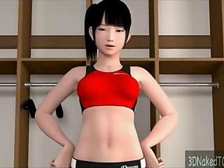 vẻ đẹp 3d với bộ ngực lớn fucked cứng vào âm hộ cạo trẻ cô