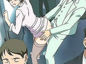 Sừng và Dominate Anime Sluts Bắt Fucked trong một Risk Shuudan Chikan Densha