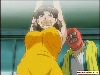 銃口と緊縛変態は彼女bigboobsを搾ります