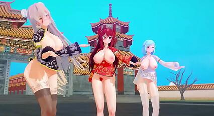MMD virtual youtubers chinese new year 【KKVMD】 (by 熊野ひろ)