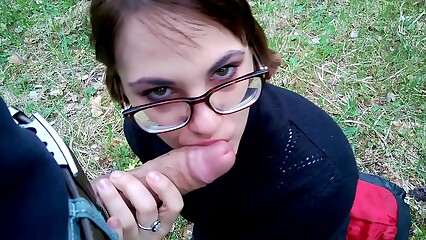 Amateur Blowjob in the forest